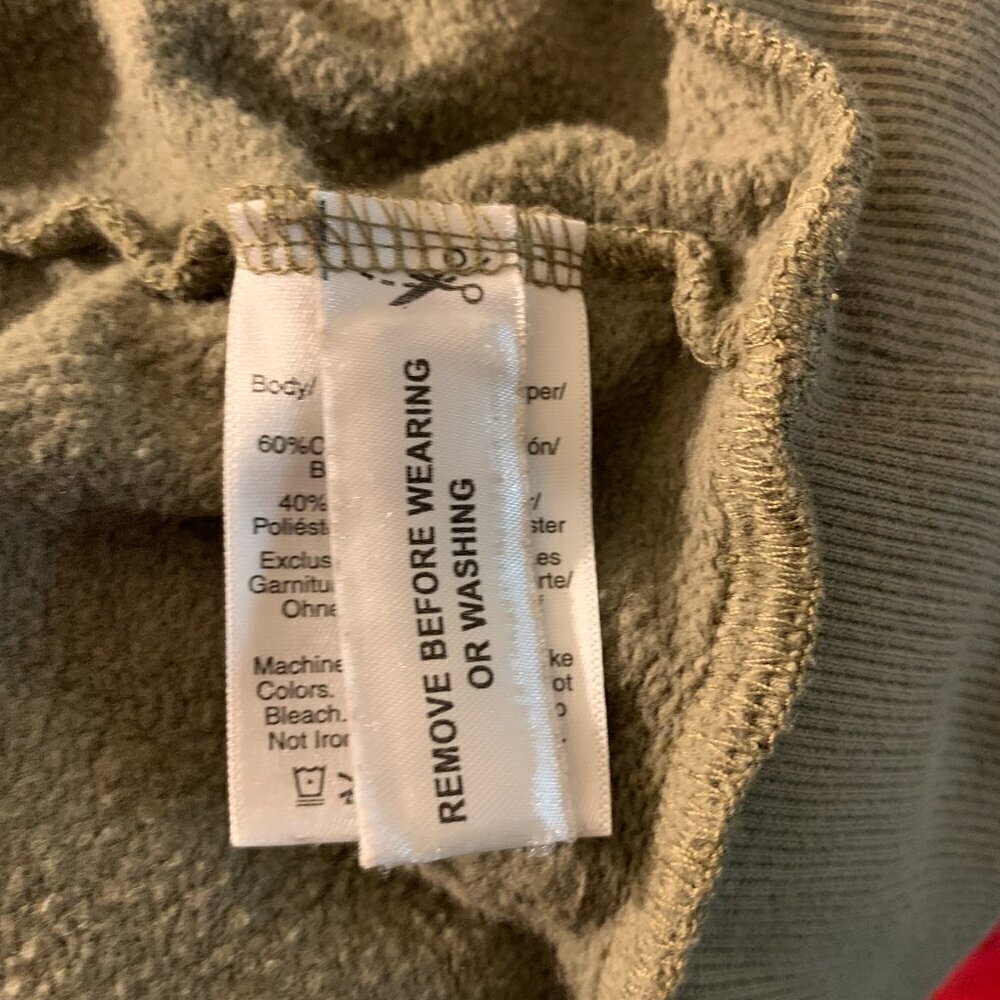 DKNY Olive green hoodie with zip side - Picture 6 of 11